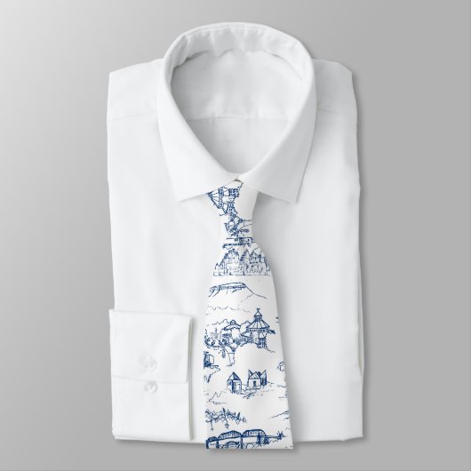 Blau Chattanoogas Toile Krawatte (Gebunden)