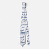Blau Chattanoogas Toile Krawatte (Vorderseite)