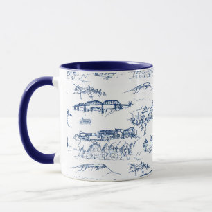 Blau Chattanoogas Toile Tasse