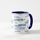 Blau Chattanoogas Toile Tasse (VorderseiteRechts)