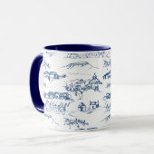 Blau Chattanoogas Toile Tasse (Vorderseite Links)