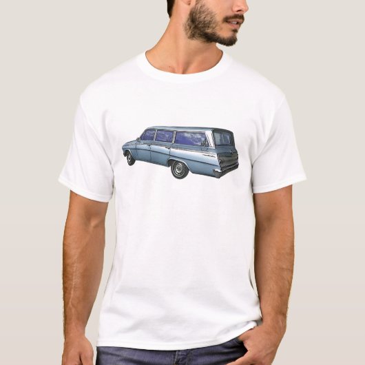 Blau-Chevrolet-Kombiwagen 1962 T-Shirt (Vorderseite)