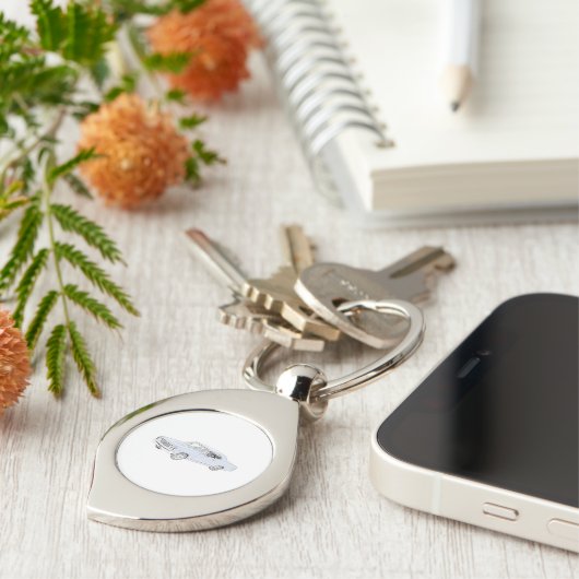 Blau Chevy Chevelle Schlüsselanhänger (Seite)