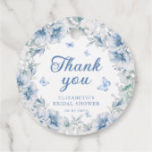 Blau-Chinoiserie-Brautparty Geschenkanhänger (Rückseite)