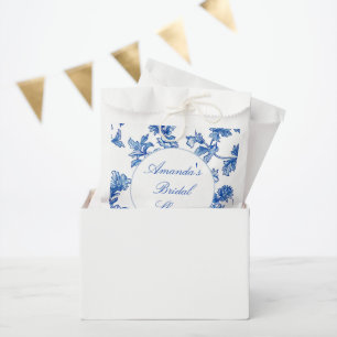 Blau-Chinoiserie-Brautparty Geschenktütchen