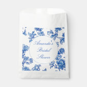 Blau-Chinoiserie-Brautparty Geschenktütchen (Vorderseite)