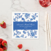 Blau-Chinoiserie-Brautparty Serviette (Beispiel)