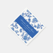 Blau-Chinoiserie-Brautparty Serviette (Ecke)