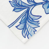 Blau-Chinoiserie-Individuelle Name Fleecedecke (Ecke)