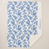 Blau-Chinoiserie-Individuelle Name Sherpadecke (Vorderseite)