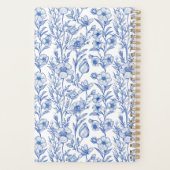 Blau-Chinoiserie-Wildblume Planer (Rückseite)