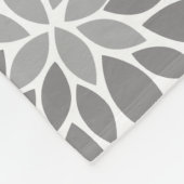 Blau-Chrysanthemen und Blumenmuster Fleecedecke (Ecke)