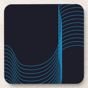 Blau, cool, modern, trendig, schlicht und kurvenre getränkeuntersetzer