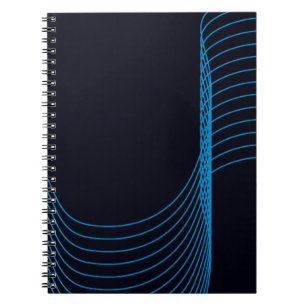 Blau, cool, modern, trendig, schlicht und kurvenre notizblock