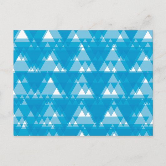 Blau, cool, modern, trendig überlagerte Dreiecke Postkarte (Vorderseite)
