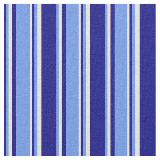 Blau, Cornflower Blau und Beige Farbmuster Stoff (Nahaufnahme)