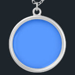 Blau (Crayola) (Vollfarbe) Versilberte Kette<br><div class="desc">Blau (Crayola) (Vollfarbe)</div>