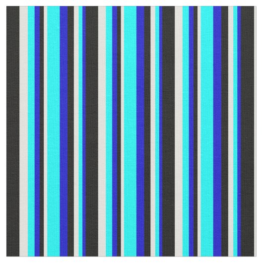 Blau, Cyan, hellgelb und schwarz farbiges Muster Stoff (Nahaufnahme)