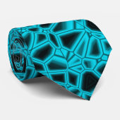 Blau-Cyan-Schwarzgotik Krawatte (Gerollt)