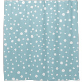 Blau-Dalmatiner-Punkte, Dalmatiner-Punkte, gepunkt Duschvorhang (Vorderseite)