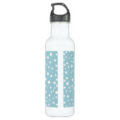 Blau-Dalmatiner-Punkte, Dalmatiner-Punkte, gepunkt Edelstahlflasche (Rückseite)
