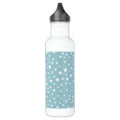 Blau-Dalmatiner-Punkte, Dalmatiner-Punkte, gepunkt Edelstahlflasche (Links)