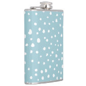 Blau-Dalmatiner-Punkte, Dalmatiner-Punkte, gepunkt Flachmann (Rechts)