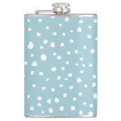 Blau-Dalmatiner-Punkte, Dalmatiner-Punkte, gepunkt Flachmann (Vorderseite)