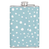 Blau-Dalmatiner-Punkte, Dalmatiner-Punkte, gepunkt Flachmann (Rückseite)