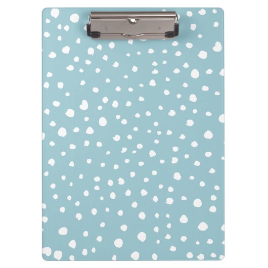 Blau-Dalmatiner-Punkte, Dalmatiner-Punkte, gepunkt Klemmbrett (Vorderseite)