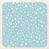 Blau-Dalmatiner-Punkte, Dalmatiner-Punkte, gepunkt Rechteckiger Pappuntersetzer (Vorderseite)