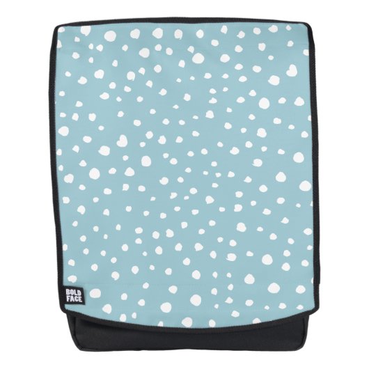 Blau-Dalmatiner-Punkte, Dalmatiner-Punkte, gepunkt Rucksack (Vorderseite)