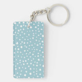 Blau-Dalmatiner-Punkte, Dalmatiner-Punkte, gepunkt Schlüsselanhänger (Rückseite)