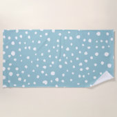 Blau-Dalmatiner-Punkte, Dalmatiner-Punkte, gepunkt Strandtuch (Vorderseite)