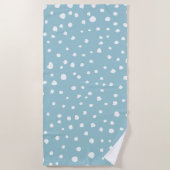 Blau-Dalmatiner-Punkte, Dalmatiner-Punkte, gepunkt Strandtuch (Vorderseite)