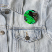 Blau Damselfly auf einem grünen Blatt. Button (Beispiel)