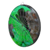 Blau Damselfly auf einem grünen Blatt. Dartscheibe (Vorderseite rechts)