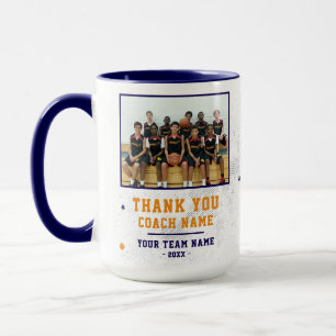 Blau Danke Trainer Teamname Foto Tasse
