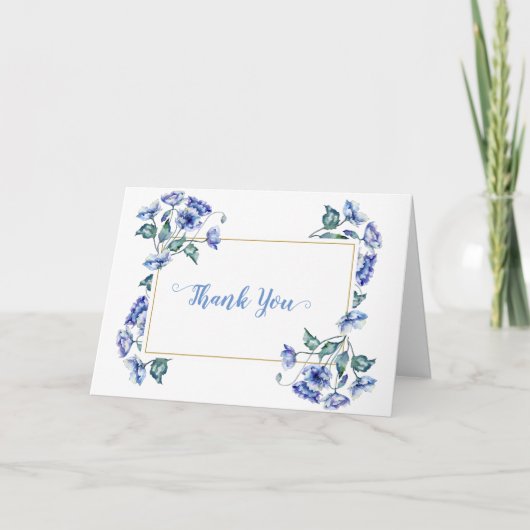 Blau Dankeskarte (Vorderseite)