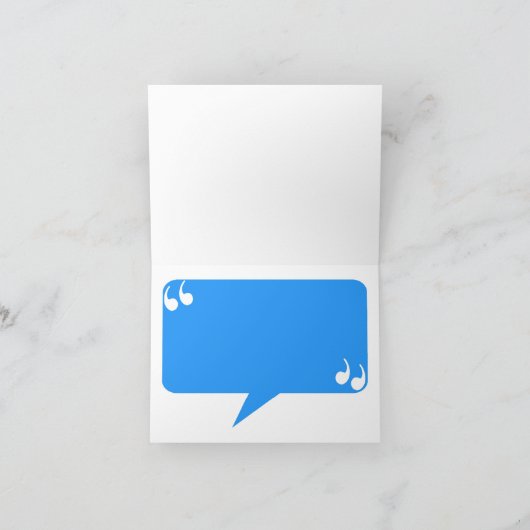 Blau dankt Ihnen Karten (Innenseite)