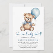 Blau, das wir frühzeitig abwarten können, Niedlich Einladung (Vorderseite)