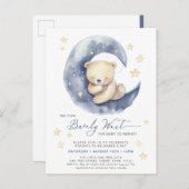 Blau, das wir frühzeitig abwarten können, Niedlich Einladungspostkarte (Vorne/Hinten)