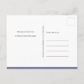 Blau, das wir frühzeitig abwarten können, Niedlich Einladungspostkarte (Rückseite)