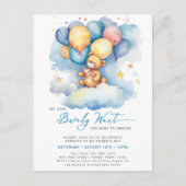 Blau, das wir frühzeitig abwarten können, Niedlich Einladungspostkarte (Vorderseite)