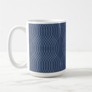 Blau, dekorativ, einfach, modern, trendige und gew kaffeetasse