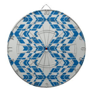 Blau, dekorativ, modern, trendig, cool geometrisch dartscheibe