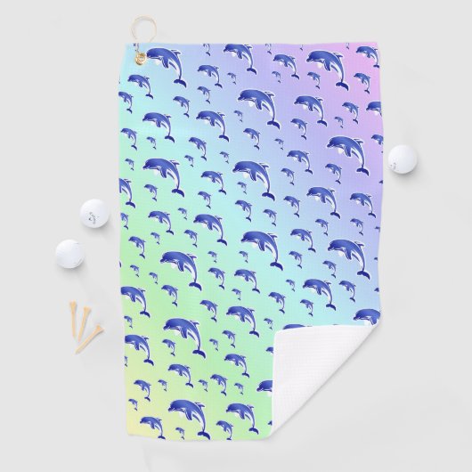 Blau, Delphin, Fisch, Natur, Wasser, Design, Golfhandtuch (Insitu)