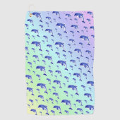 Blau, Delphin, Fisch, Natur, Wasser, Design, Golfhandtuch (Vorderseite)