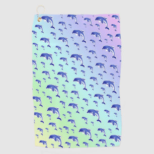 Blau, Delphin, Fisch, Natur, Wasser, Design, Golfhandtuch