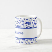 Blau, Delphin, Fisch, Natur, Wasser, Design, Kaffeetasse (VorderseiteRechts)